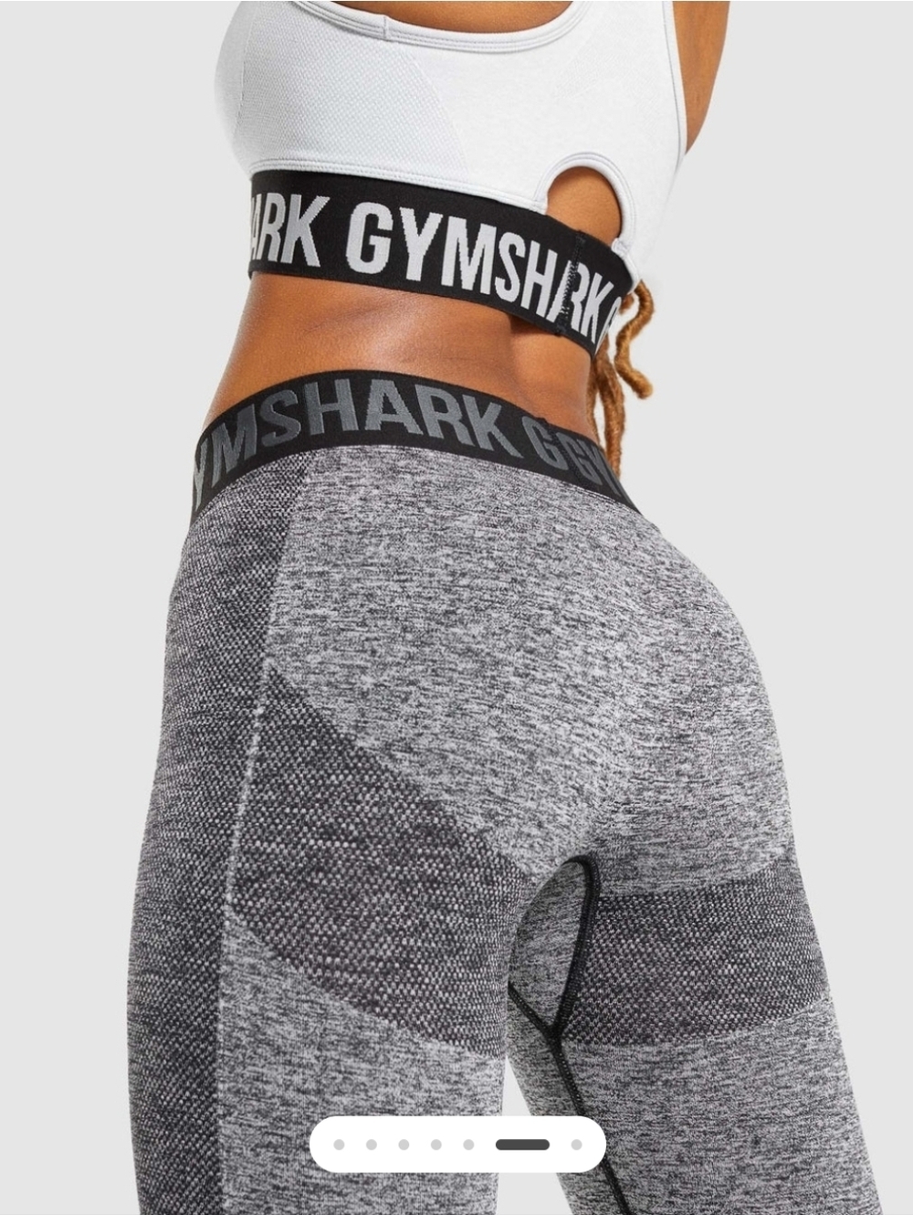 GYMSHARK seamless Womens Small Cycling shorts Gray Black Yoga Athletic Wear Gym